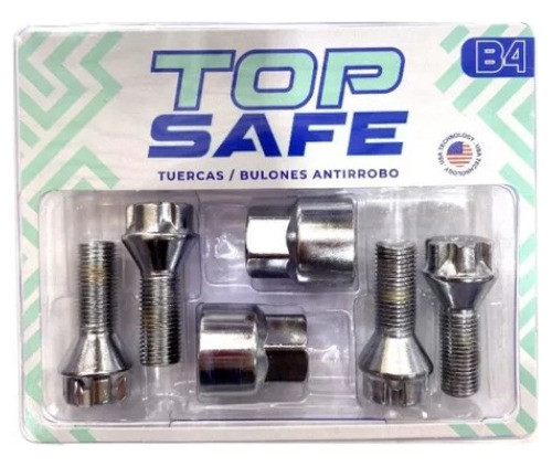 B4 Bulones (tuerca) Antirrobo Fiat/peugeot - Top Safe 0