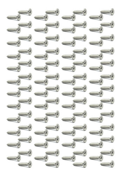 Kit 100 Parafuso Inox Para Escudo De Guitarra Strato 0