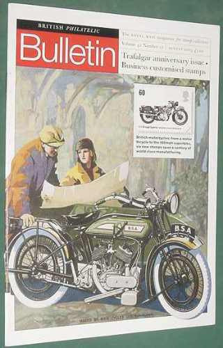 Revista Bulletin Filatelia Britanica 8/05 Motocicleta Bsa 0