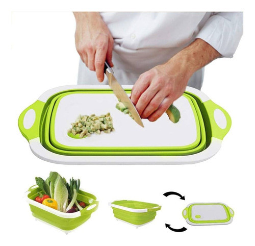 Escurridor Lavado Verduras & Tabla Picar 2en1 40x30x16cm T24 0