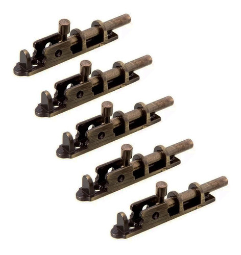 Kit 5 Ferrolho Trinco Fecho Fio União Zamac Antique 9cm 0