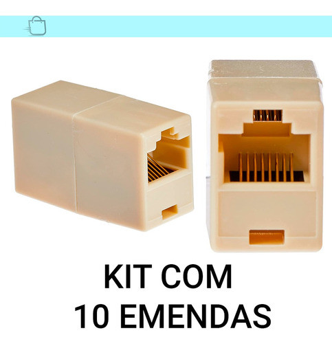 Amplie Sua Rede - Kit 10 Conectores Rj45 Fêmea 0