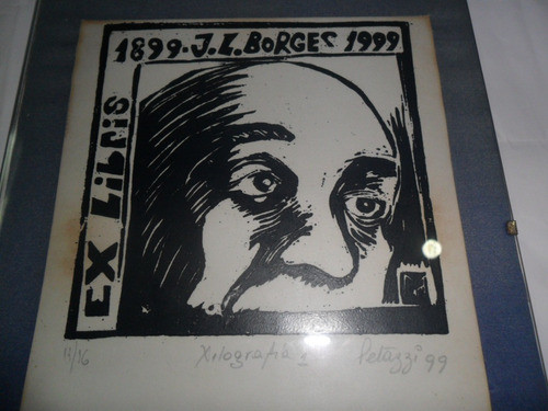 Jorge Luis Borges Xilografia 11/16 Petazzi 1999 Obra Marco 1