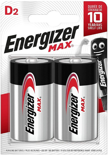 2 X Pilas Alcalinas Grande Tipo D Energizer Max Blister 0