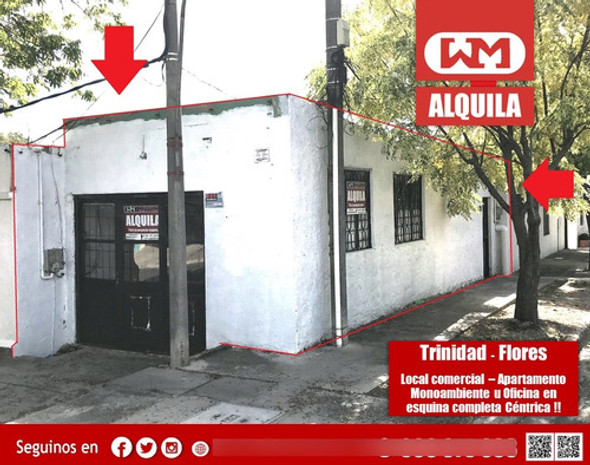 Alquiler Local Comercial Esquina En Centro De Trinidad Flores Con Patio Y Cocina Luminoso 0