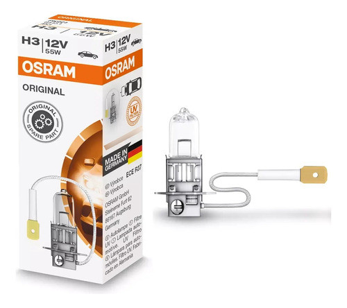 Lampara Osram H3 55w Original Halogena Pk22s X Unidad 0