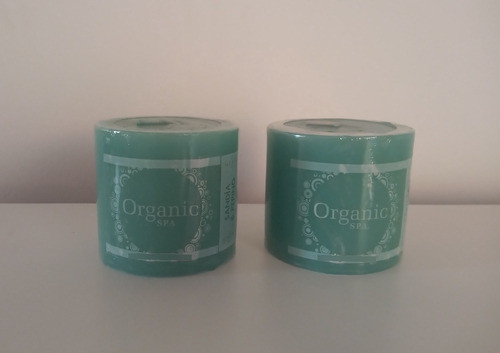 Vela Aromática Organic Spa 6 X 6 Cm Sandía Pepino X 2 Unidad 0