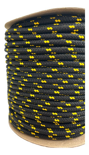 Soga Polipropileno Alma 8mm X 100 Metro Negra Pinta Amarillo 1