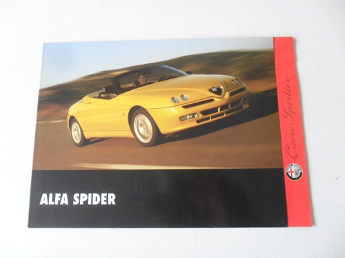 Catalogo Folleto Antiguo Alfa Romeo Spider Gtv  Manual 0