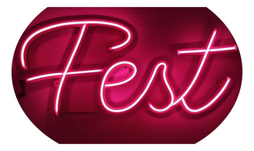 Cartel Fest Neón Led/ Flex/ Eventos/ 15 Años/ Ambientación 0