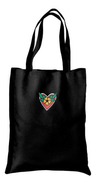Tote Bag Bolsa Gabardina Tattoo Corazón 0