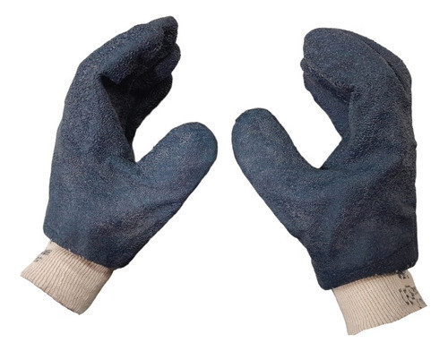 Guante Latex Azul Rugoso Puño Elastizado Por Docena 1