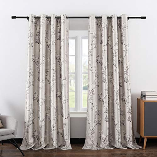 ~? Cortinas Opacas De Flores Vogol Para Sala De Estar, Corti 0