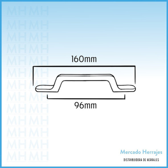Manija Tirador 96mm Negro Satinado Cajón Mueble 1 Manija Tirador 96mm Negro Satinado Cajón Mueble 1