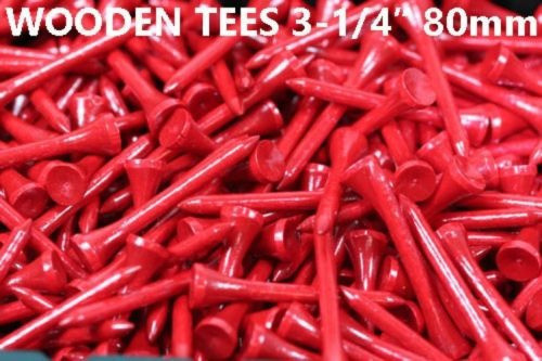 50 Unidades Boscosas Tes 3-1/4  80mm Fuego Rojo Nuevo Golf N 1