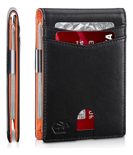 Billetera Zitahli Para Hombre, Delgada, De Mayor Capacidad, 0