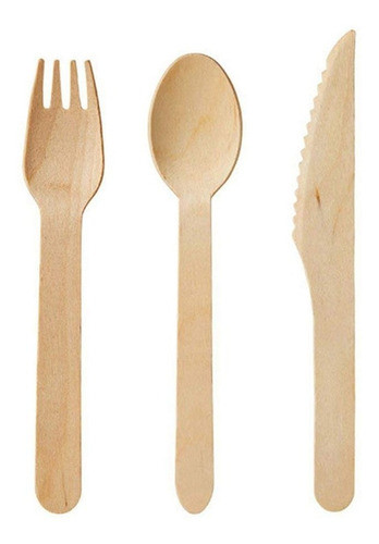30 Cubiertos Bambu Descartables Biodegradables Cumpleaños 0