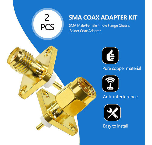 Tuolnk Sma - Conector De Montaje En Panel, Enchufe Macho De 1