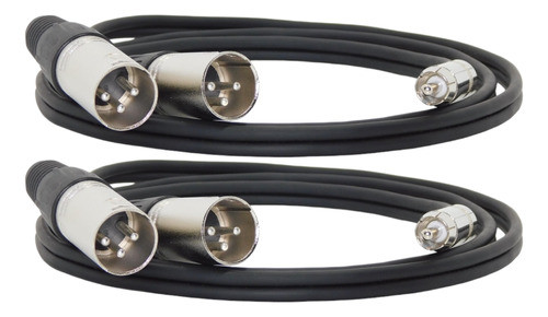 Cable Adaptador  Rca Macho A 2 Canon Xlr Macho Tipo Neutrik 0