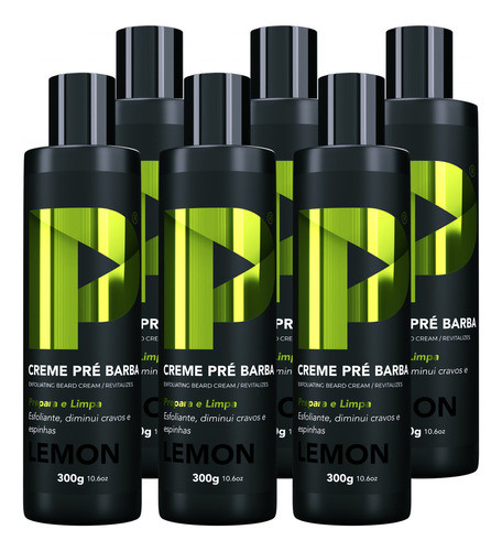 Creme Pré Barba Play Barber 300g Multifuncional Kit 6 Unidad 0