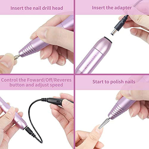 Taladro Eléctrico De Uñas Profesional 25000rpm Manicura Port 1