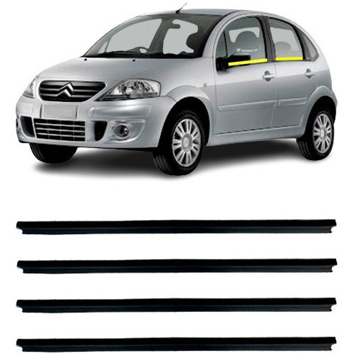 Kit Borracha Pestana Externa Citroen C3 Até 2013 0