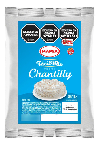 Crema Chantilly Mapsa 1 Kilo - Ciudad Cotillón - Envíos 0