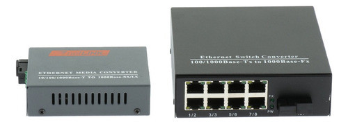 2x Transceptor De Fibra Óptica De Mídia Ethernet De Modo Úni 0