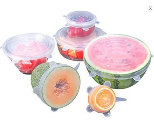 Tapas De Silicona Son Adaptables Y Reutilizables Set De 6 1