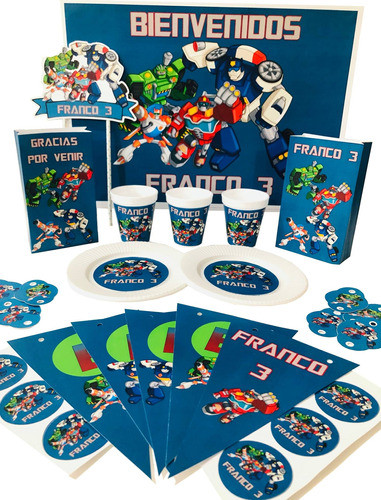 Cotillón Infantil Personalizado X 15 Rescue Bots 0