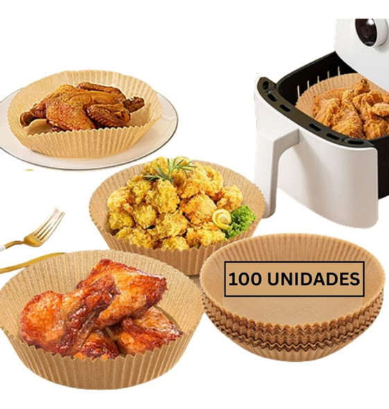Forma Forro P/ Air Fryer Forminha Erfrai Antiaderente 100 Un 1