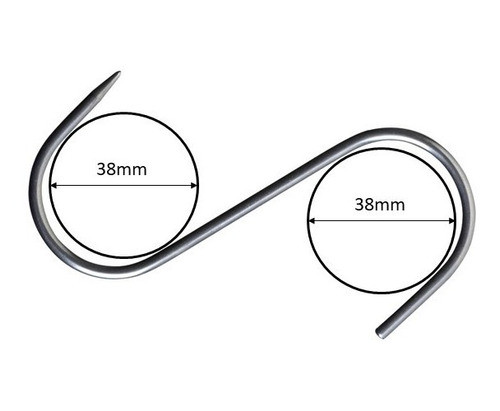 Gancho Carnicero S 5x5 Carnic  Acero Inoxidable X12 Unidades 1