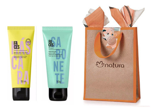 Kit Natura Regalo Faces Rostro Jabón Gel+mascara Hidratante 0