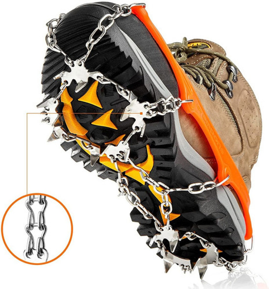 Crampones Con Clavos Inox. Para Nieve O Hielo. Naranja - M 0 Crampones Con Clavos Inox. Para Nieve O Hielo. Naranja - M 0
