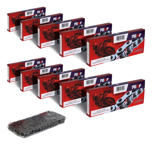 Combo Pack X 10 Cadena Reinf 428-110 Links Motos 110 0