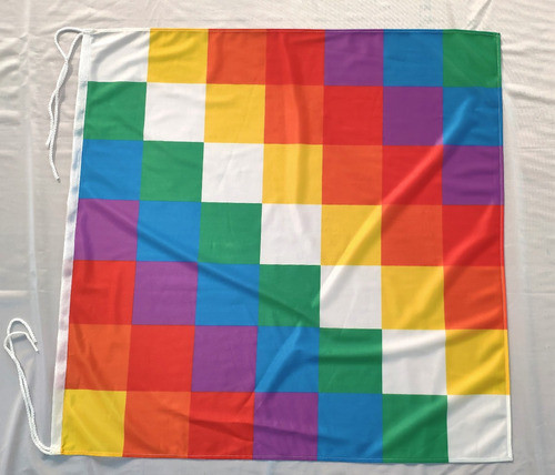 Bandera Pueblos Originarios Wiphala De 45 X 45 Cm 0