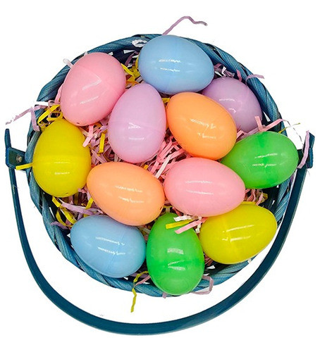 Huevos Sorpresa Plásticos Pastel Rellenables Pascuas X12 0
