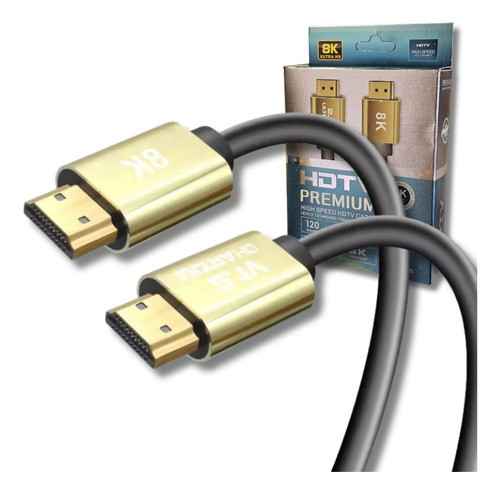 Cable 1,5m Hdmi 8k 120hz 2.1 Hdr Earc 48gbps Gold Amitosai 0