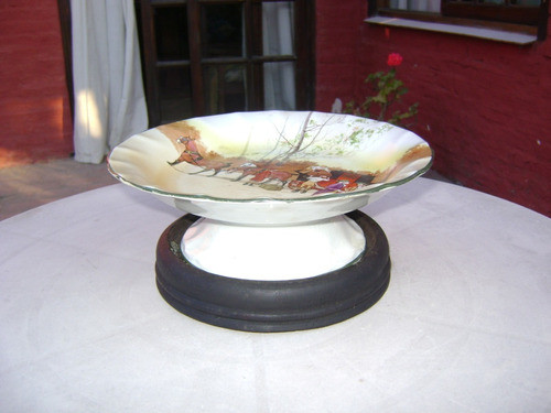 Muy Antiguo Pedestal 34 Base En Madera Para Florero Estatua 1