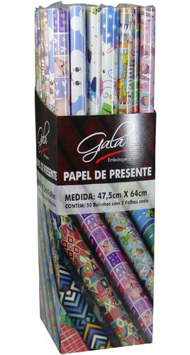 Papel Presente 64x95,5cm Infantil Brilho C/1f 1