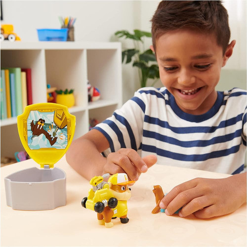 Paw Patrol, Big Truck Pups Rubble Action Figure With Clip-on 1