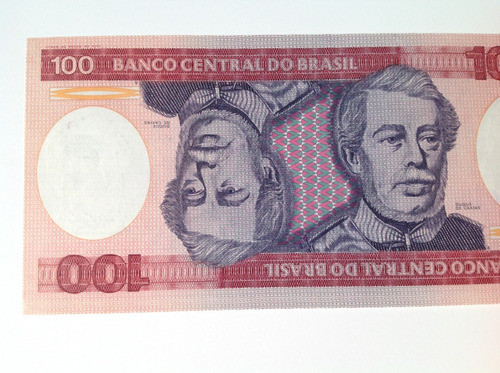 Cédula 100 Cruzeiros 1984 Duque De Caxias Reposição * C157a 1