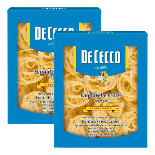 Fideos Tagliatelle N°203 De Cecco 500 Gr. X2 0