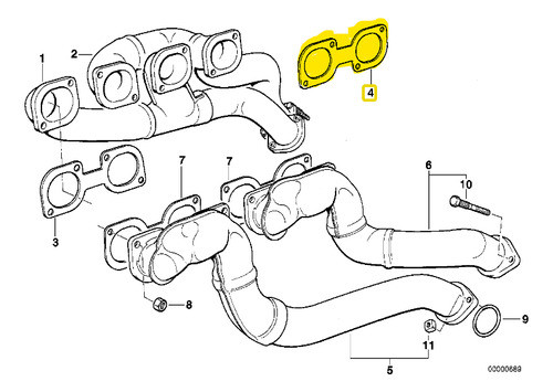 Junta Escape Para Bmw Serie 7 E32 740i M60 1