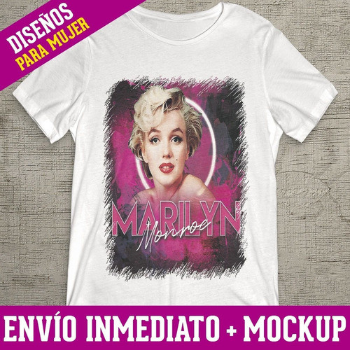 Diseños Para Sublimar Remeras De Mujer Marilyn Monroe M32 1
