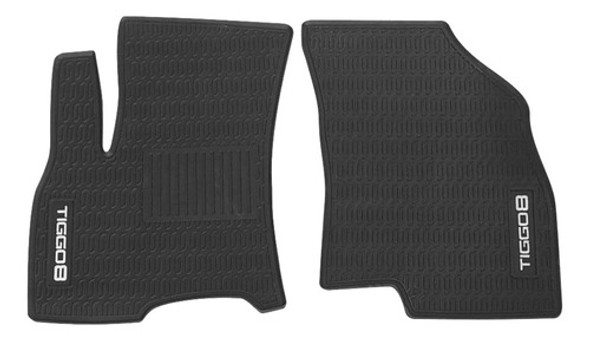 Alfombras Spaco Látex Chery Tiggo 8 2020+ Negro Con Logo 1