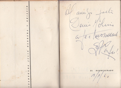 1960 Poesia Luis Alberto Caputi El Desmesurado Dedicado Raro 1