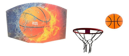 Aro De Basquet Metal Y Tablero De Madera P/ Amurar Shp 0