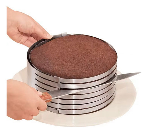 Aro Cortador Bolo Em Camadas Ajustavel Aço Inox 1