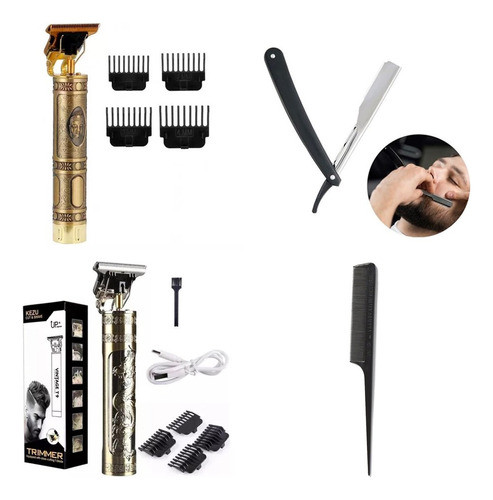 Máquina De Cortar Pelo Y Barba Inalámbrica  + Regalo 0